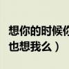 想你的时候你也想我么什么歌（想你的时候你也想我么）