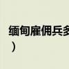 缅甸雇佣兵多少钱一个月（缅甸雇佣兵价格表）