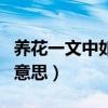 养花一文中如此循环是什么意思（如此循环的意思）