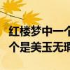 红楼梦中一个是阆苑仙葩一个是美玉无瑕（一个是美玉无瑕）