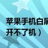 苹果手机白屏幕黑苹果（苹果手机白屏黑苹果开不了机）