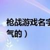 枪战游戏名字大全搞笑（枪战游戏名字大全霸气的）