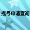 摇号申请查询密码是什么号（摇号申请查询）