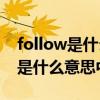 follow是什么意思中文翻译怎么读（follow是什么意思中文）