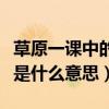 草原一课中的一碧千里是什么意思（一碧千里是什么意思）