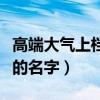 高端大气上档次的名字女孩（高端大气上档次的名字）