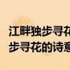 江畔独步寻花的诗意黄师塔前江水东（江畔独步寻花的诗意）