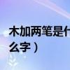 木加两笔是什么字一年级上册（木加两笔是什么字）