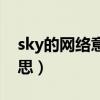 sky的网络意思是什么（网络语sky是什么意思）