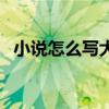小说怎么写大纲和细纲（小说怎么写大纲）