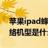 苹果ipad蜂窝网络机型是什么意思（蜂窝网络机型是什么意思）
