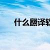 什么翻译软件最好（什么翻译器最好）