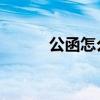 公函怎么写 范文（公函怎么写）