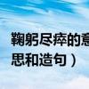 鞠躬尽瘁的意思和造句怎么写（鞠躬尽瘁的意思和造句）