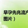 早孕先兆流产出血量图片（怀孕先兆流产出血图片）