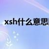 xsh什么意思网络用语（网络上xsh什么梗）