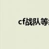 cf战队等级活跃度表（cf战队等级）