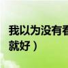 我以为没有看到就好的英文（我以为没有看到就好）