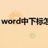 word中下标怎么打出来（word下标怎么打）