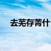 去芜存菁什么意思激浊扬清（去芜存菁）
