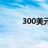 300美元换算人民币（300美元）