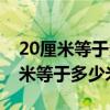 20厘米等于多少米还可以写成多少米（20厘米等于多少米）