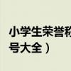 小学生荣誉称号大全安顺序表（小学生荣誉称号大全）
