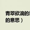青翠欲滴的意思是什么 标准答案（青翠欲滴的意思）