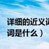 详细的近义词是什么(最佳答案)（详细的近义词是什么）