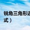 锐角三角形边长计算公式（三角形边长计算公式）