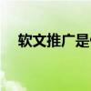 软文推广是做什么的（软文推广怎么做）