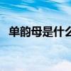 单韵母是什么意思简单解（单韵母是什么）
