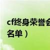 cf终身荣誉会员名单在哪看（cf终身荣誉会员名单）