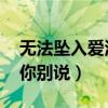无法坠入爱河 说了也没用那就请你别说（请你别说）