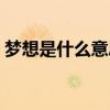 梦想是什么意思解释一下（梦想是什么意思）