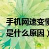 手机网速变慢的原因及解决办法（手机网速慢是什么原因）