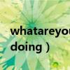 whatareyoudoing中文翻译（whatareyoudoing）