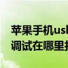 苹果手机usb调试设置在哪里（苹果手机usb调试在哪里打开）