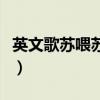 英文歌苏喂苏喂苏喂（苏喂苏喂英文歌叫什么）