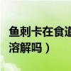 鱼刺卡在食道会自己下去吗（鱼刺卡在食道会溶解吗）