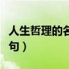 人生哲理的名言警句霸气（人生哲理的名言警句）