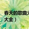 春天的歌曲大全100首歌词图片（春天的歌曲大全）