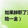如果辞职了五险一金咋办（5000工资扣除五险一金）