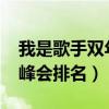 我是歌手双年巅峰会2016（我是歌手双年巅峰会排名）
