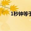 1秒钟等于多少帧（1秒等于多少帧）