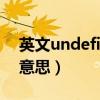 英文undefined什么意思（undefined什么意思）