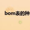 bom表的种类用途（bom表是什么意思）
