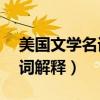 美国文学名词解释local color（美国文学名词解释）