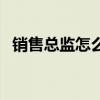 销售总监怎么样（销售总监工资一般多少）