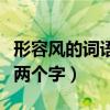 形容风的词语二字词语有哪些（形容风的词语两个字）